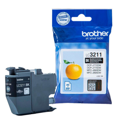 Druckerpatrone LC3211BK (LC-3211BK), schwarz, ca. 200 Seiten