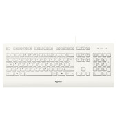 PC-Tastatur Corded Keyboard K280e 920-008319, mit Kabel (USB), leise, weiß