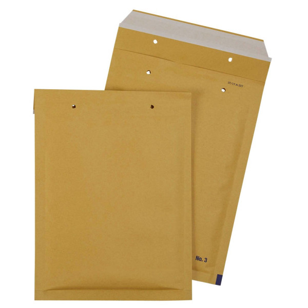 5900950813635 - Luftpolstertaschen 2FVAF200063 innen 150x215mm haftklebend + Lochung für Klammer braun 5900950813635 100 Stück