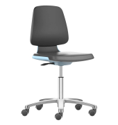 Arbeitsstuhl Labsit blau/schwarz Kunstleder Kunststoff 9123-MG01