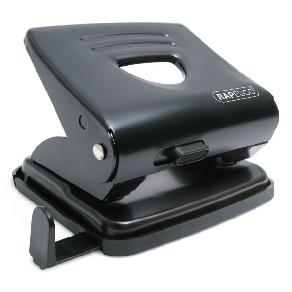 5018505000086 - Bürolocher 825 1030 schwarz bis 25mm 25 Blatt mit Anschlagschiene 5018505000086 Rapesco