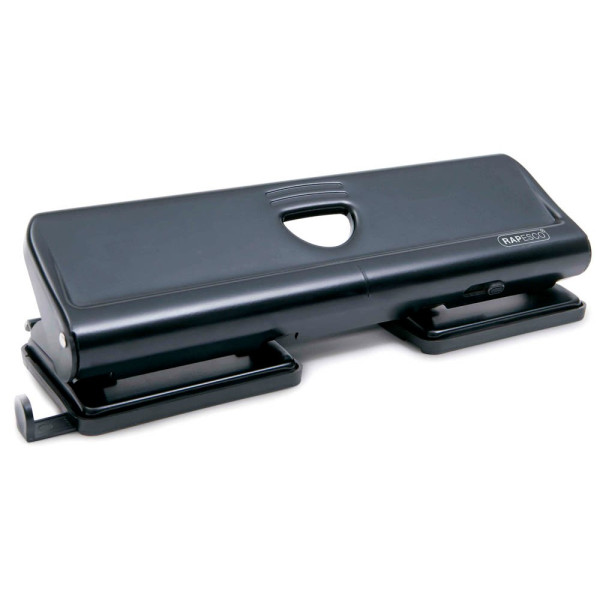 5018505000109 - 4-fach-Locher 720 1054 schwarz bis 22mm 20 Blatt mit Anschlagschiene 5018505000109 Rapesco