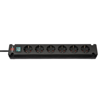 Steckdosenleiste 1150650316 Bremounta, 6-fach, schwarz