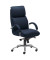 Chefsessel Nadir Steel, blau / silber, mit Armlehnen, bis 110kg