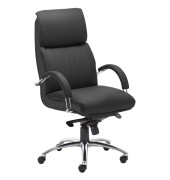 NOWY STYL Nadir Steel Chefsessel schwarz Kunstleder