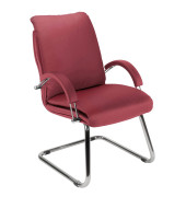 NOWY STYL Nadir Steel Besucherstuhl rot Kunstleder
