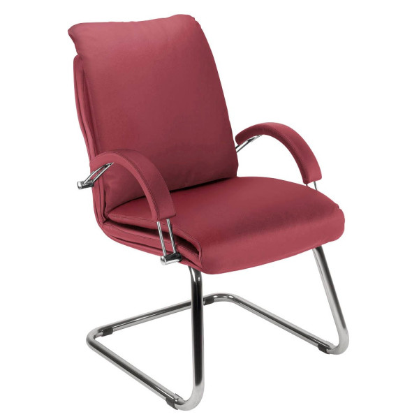 5901747065084 - Besucherstuhl Nadir Steel rot   chrom mit Armlehnen Freischwinger 5901747065084 Nowy Styl