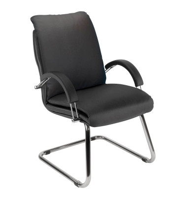 NOWY STYL Nadir Steel Besucherstuhl schwarz Kunstleder NOWY STYL Nadir Steel Besucherstuhl schwarz Kunstleder