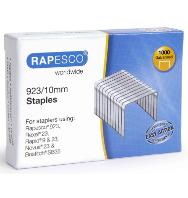 Heftklammern 923/10, 1237, Stahldraht verzinkt, Heftleistung 2-65 Blatt