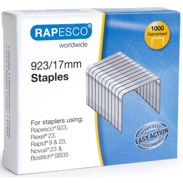 5018505005487 - Heftklammern 923 1240 Stahldraht verzinkt 23 17 Heftleistung 2-140 Blatt  5018505005487 1000 Stück