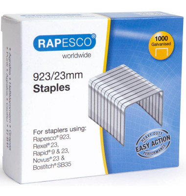 Heftklammern 923/23, 1242, Stahldraht verzinkt, Heftleistung 210 Blatt