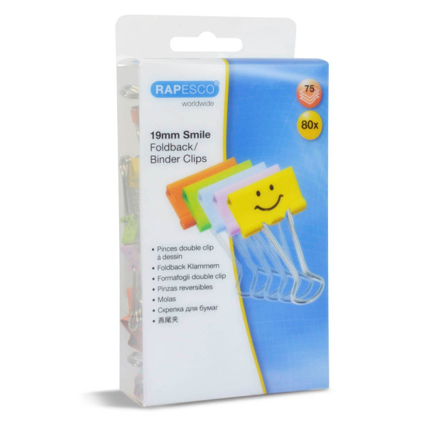 5018505010696 - Foldbackklammern Smiles 5018505010696 RAPESCO 1428 80 Stück 5018505010696 - Foldbackklammern Smiles 5018505010696 RAPESCO 1428 80 Stück