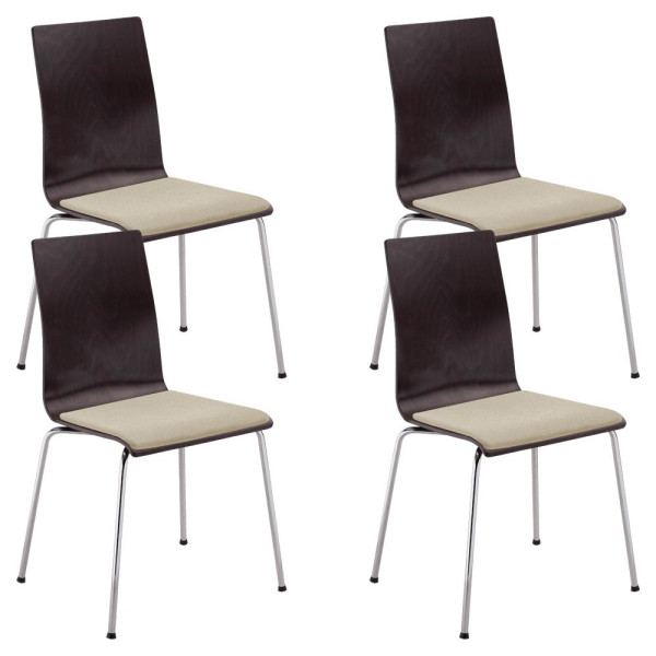 5901747065503 - Besucherstuhl Cafe VII wenge creme chrom ohne Armlehnen 4-Fuß-Gestell 5901747065503 4 Stück 5901747065503 - Besucherstuhl Cafe VII wenge creme chrom ohne Armlehnen 4-Fuß-Gestell 5901747065503 4 Stück