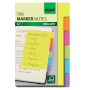 Haftmarker HN205, TABS MARKER NOTES, 98x148mm, gelb/orange/pink/grün/blau/violett