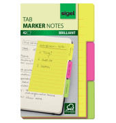 Haftmarker HN206, TAB MARKER NOTES, 98x148mm, gelb/orange/pink/grün/blau/violett