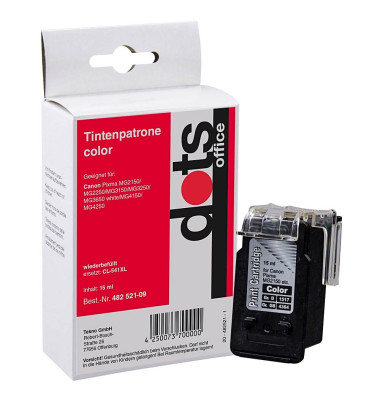dots color Tintenpatrone ersetzt Canon Cl-541XL dots color Tintenpatrone ersetzt Canon Cl-541XL