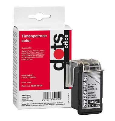 dots color Tintenpatronen ersetzt Canon CL-546XL dots color Tintenpatronen ersetzt Canon CL-546XL