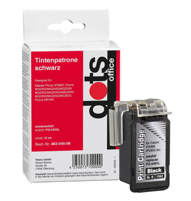dots schwarz Tintenpatrone ersetzt Canon PG-545XL