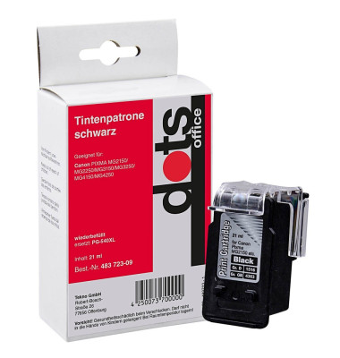 dots schwarz Tintenpatrone ersetzt Canon PG-540XL