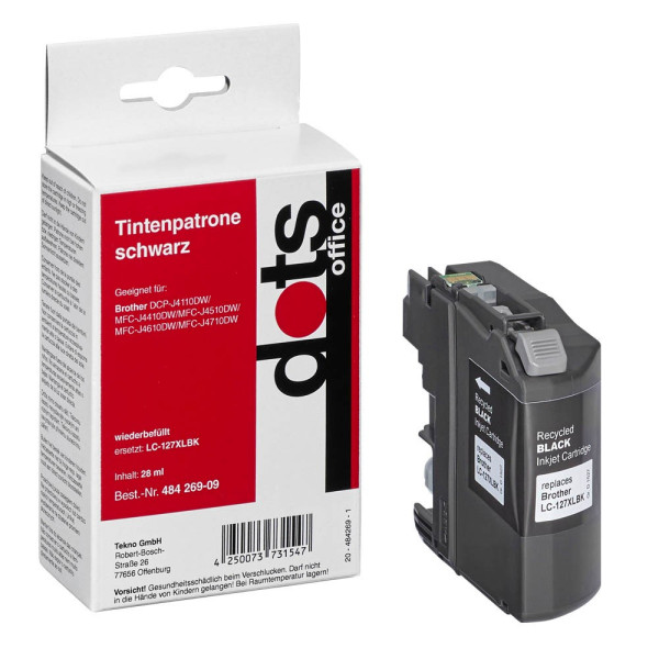 4250073731547 - Druckerpatrone 15274001-DOTS kompatibel zu brother LC-127XLBK schwarz 4250073731547 Dots 4250073731547 - Druckerpatrone 15274001-DOTS kompatibel zu brother LC-127XLBK schwarz 4250073731547 Dots