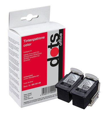 dots schwarz, color Tintenpatronen ersetzen Canon PG-540/CL-541