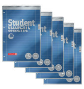 Collegeblock 10-67111 Student Premium, Lineatur 27 / liniert mit Rand innen/außen, A4, 90g, blau, 80 Blatt