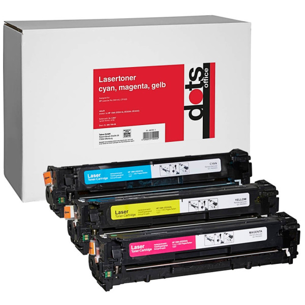 4250073731691 - Toner 12270030-DOTS kompatibel zu HP 128A Multipack cyan magenta gelb 4250073731691 3 Stück 4250073731691 - Toner 12270030-DOTS kompatibel zu HP 128A Multipack cyan magenta gelb 4250073731691 3 Stück