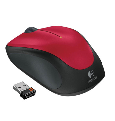 PC-Maus Wireless Mouse M235 910-002496, 3 Tasten, kabellos, USB-Funk, Unifying-Funktion, Laser, rot