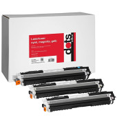 Toner 1226,0030-DOTS kompatibel zu HP 126A, Multipack, cyan, magenta, gelb