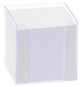 Zettelbox 9907/3, LUXBOX, 95x95mm, inkl. 800 Notizzettel, transparent, Kunststoff