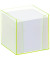 Zettelbox 9907/4, LUXBOX, 9,5x9,5x9,5cm, transparent, Kunststoff, inkl.: 800 Notizzettel