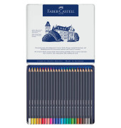 Farbstifte-Set Goldfaber permanent, 114724, farbig sortiert, rund, Etui  Metall