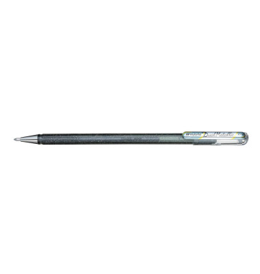 Gelschreiber Hybrid Dual Metallic, K110-DZX, silber (Schreibfarbe: silber), 0,5mm, mit Kappe