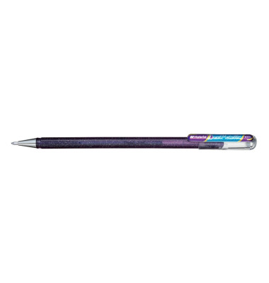 Gelschreiber Hybrid Dual Metallic, K110-DVX, lila (Schreibfarbe: lila/blau-metallic), 0,5mm, mit Kappe