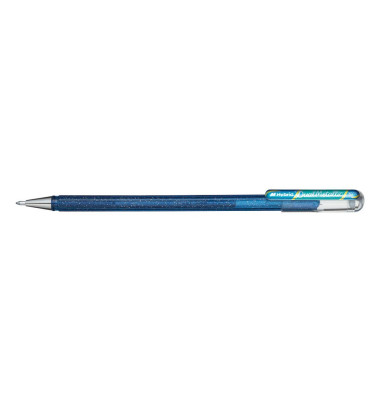 Gelschreiber Hybrid Dual Metallic, K110-DCX, blau (Schreibfarbe: blau/gr&uuml;n-metallic), 0,5mm, mit Kappe