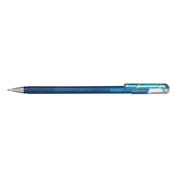 12 Stück Pentel Gelschreiber Hybrid Dual Metallic K110-DCX blau / grün-metallic 0,5mm 0884851024558 Pentel