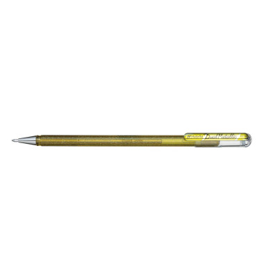 Gelschreiber Hybrid Dual Metallic, K110-DXX, gold (Schreibfarbe: gold), 0,5mm, mit Kappe