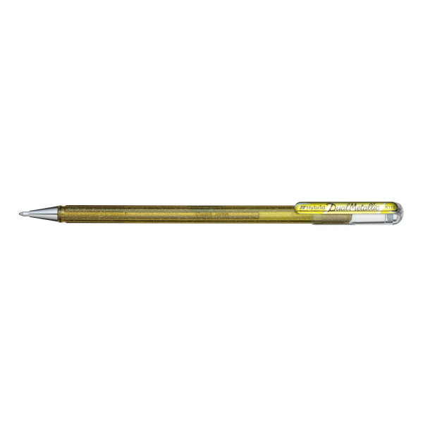 12 Stück Pentel Gelschreiber Hybrid Dual Metallic K110-DXX gold 0,5mm 0884851024602 Pentel