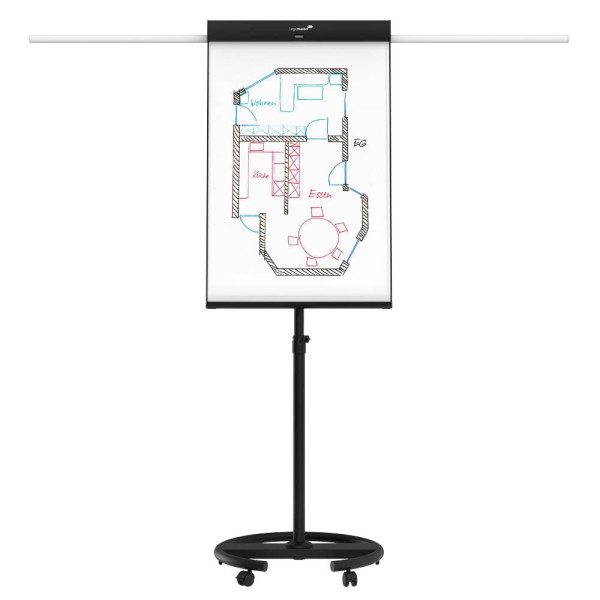 8713797084598 - Flipchart UNIVERSAL TRIANGLE Schwarz höhenverstellbar Inkl Ablageschale magnethaftend beschriftbar abwischbar 7-153600 8713797084598 - Flipchart UNIVERSAL TRIANGLE Schwarz höhenverstellbar Inkl Ablageschale magnethaftend beschriftbar abwischbar 7-153600