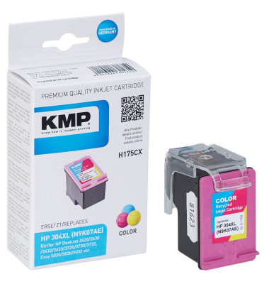 KMP H176 color Tintenpatrone ersetzt HP 304XL