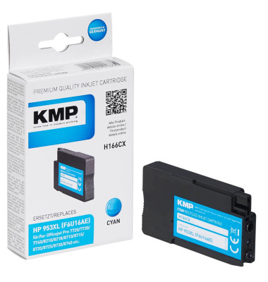 KMP H166CX cyan Tintenpatrone ersetzt HP 953XL KMP H166CX cyan Tintenpatrone ersetzt HP 953XL