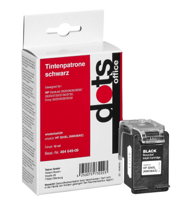 dots schwarz Tintenpatrone ersetzt HP 304XL