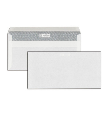 Briefumschlag 43187, Din Lang, ohne Fenster, selbstklebend, 80g, weiß Briefumschlag 43187, Din Lang, ohne Fenster, selbstklebend, 80g, weiß