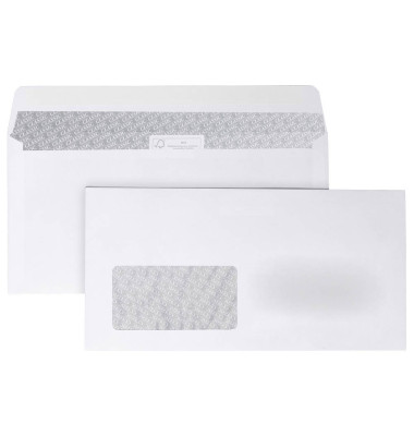 Briefumschlag 42968, Din Lang, mit Fenster, haftklebend, 80g, weiß Briefumschlag 42968, Din Lang, mit Fenster, haftklebend, 80g, weiß