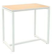 Stehtisch easyDesk TD114.13.23 110cm (H), 114x75cm (BxT), rechteckig, buche / weiß