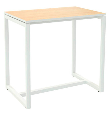 Stehtisch easyDesk TD114.13.23 110cm (H), 114x75cm (BxT), rechteckig, buche / weiß