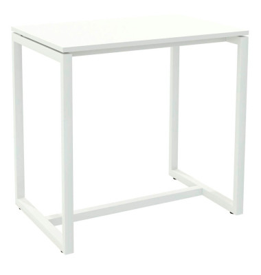 Stehtisch easyDesk TD114.13.13 110cm (H), 114x75cm (BxT), rechteckig, weiß / weiß