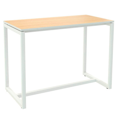 Stehtisch easyDesk 110cm (H), 150x75cm (BxT), rechteckig, buche / wei&szlig;