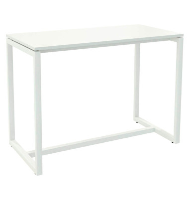 Stehtisch easyDesk 110cm (H), 150x75cm (BxT), rechteckig, wei&szlig; / wei&szlig;