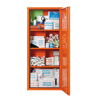 Medizinschrank Verbandstoffe ohne DIN orange Medizinschrank Verbandstoffe ohne DIN orange